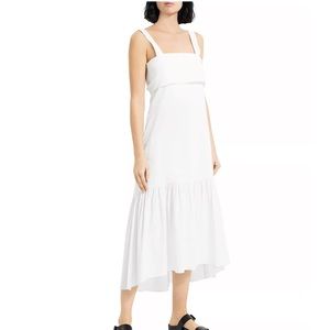 Theory Tie Back White Dress